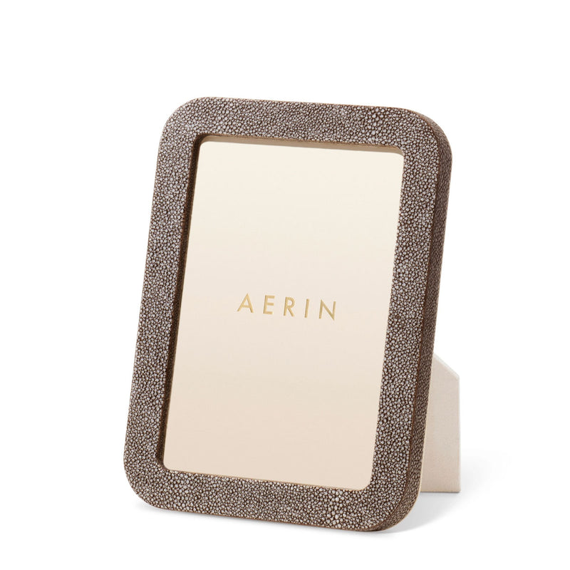 Aerin Modern Shagreen Frame, Chocolate, 5 x 7"