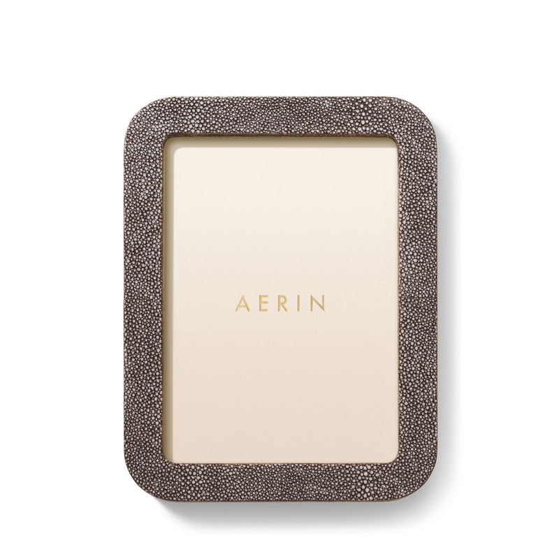 Aerin Modern Shagreen Frame, Chocolate, 5 x 7"
