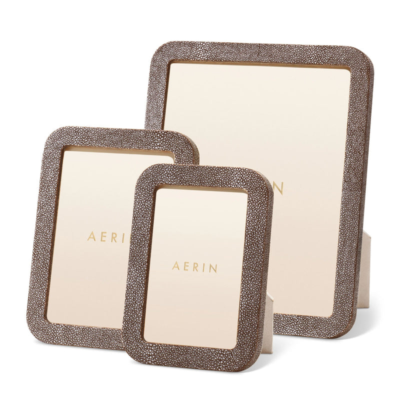 Aerin Modern Shagreen Frame, Chocolate, 5 x 7"