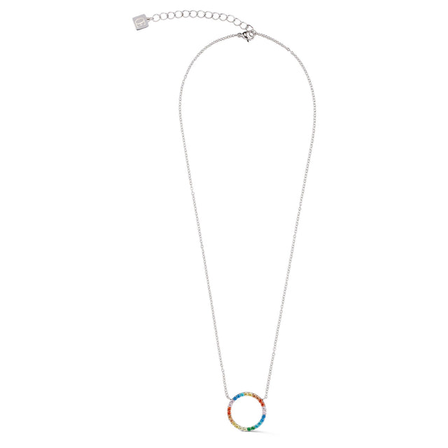 Coeur De Lion Sparkling Circle Multicoloured Necklace