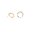 Coeur De Lion Sparkling Circle Gold Earrings