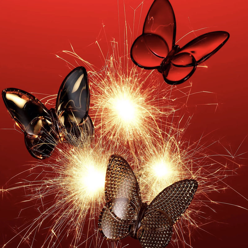 Baccarat Papillon Lucky Red Butterfly