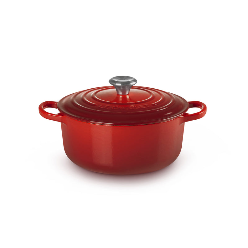 Le Creuset Signature Cast Iron Round Casserole 20cm Cerise