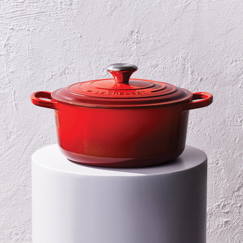 Le Creuset Signature Cast Iron Round Casserole 20cm Cerise