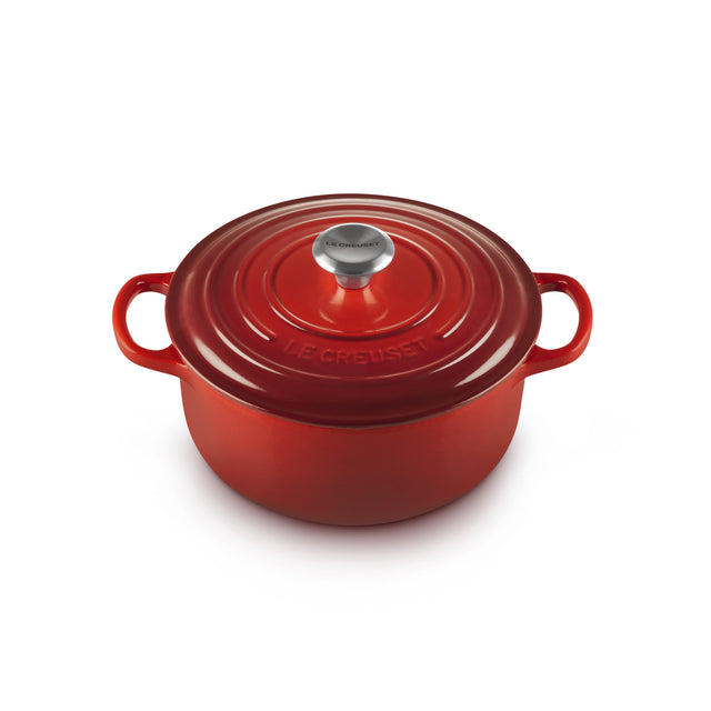 Le Creuset Signature Cast Iron Round Casserole 20cm Cerise