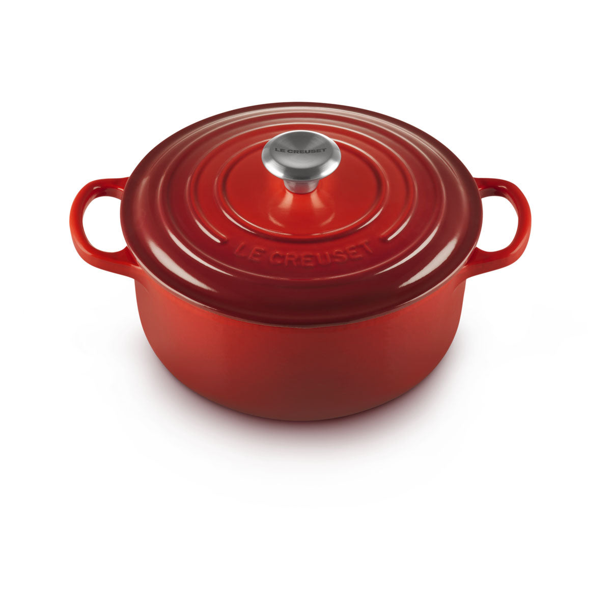 Le Creuset Signature Cast Iron Round Casserole 20cm Cerise – David