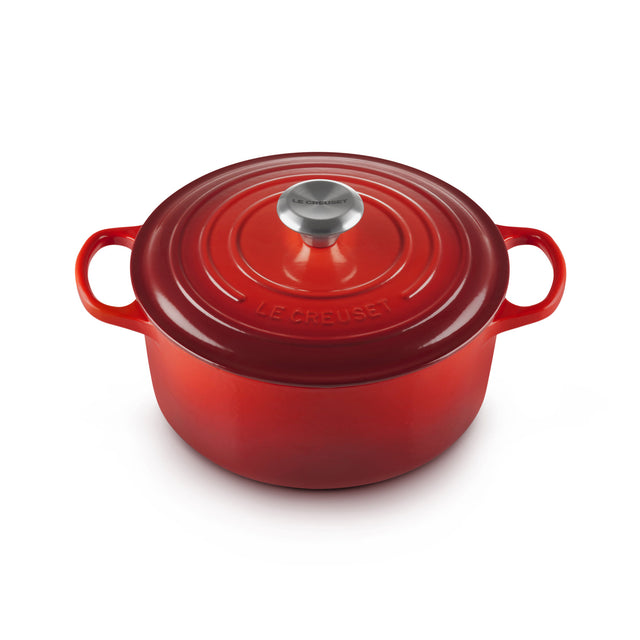 Le Creuset Signature Cast Iron Round Casserole 24cm Cerise
