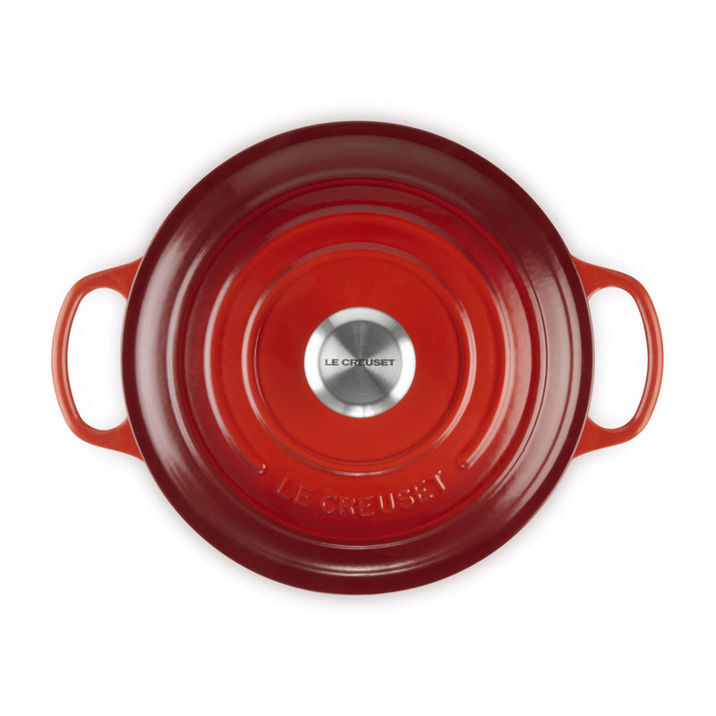 Le Creuset Signature Cast Iron Round Casserole 24cm Cerise