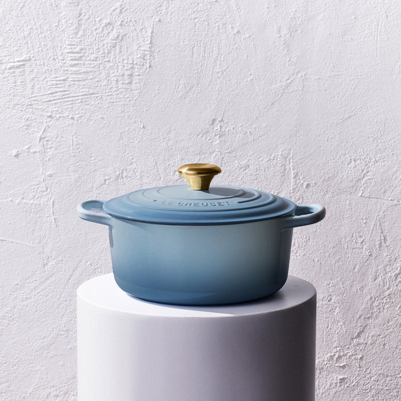Le Creuset Signature Cast Iron Round Casserole 24cm Chambray