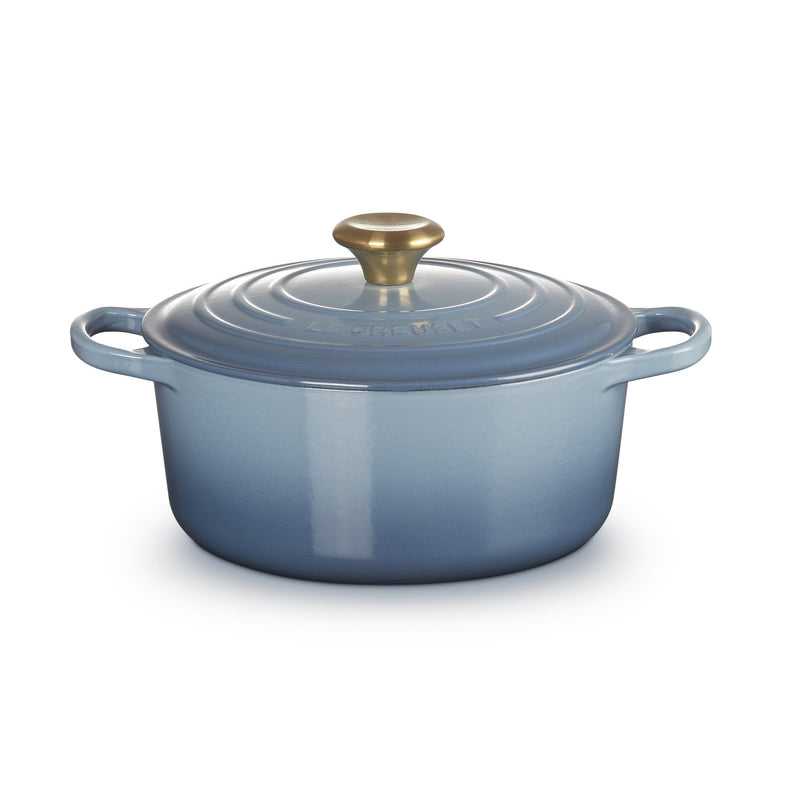 Le Creuset Signature Cast Iron Round Casserole 24cm Chambray