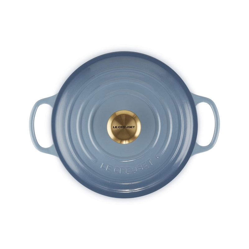 Le Creuset Signature Cast Iron Round Casserole 24cm Chambray
