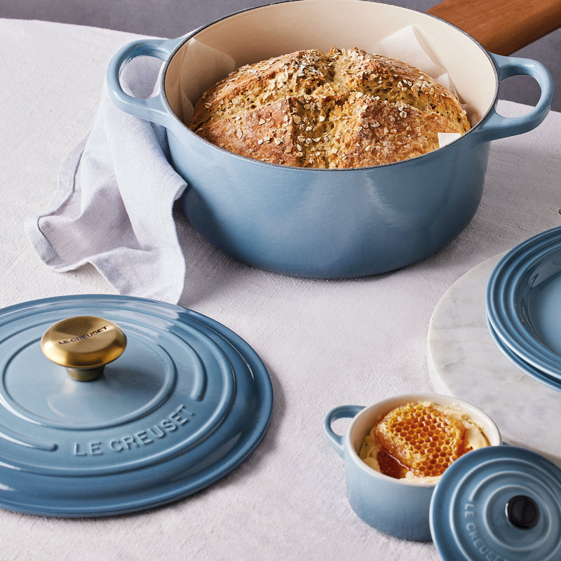 Le Creuset Signature Cast Iron Round Casserole 24cm Chambray