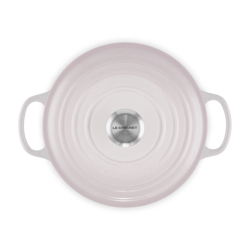 Le Creuset Signature Cast Iron Round Casserole 24cm Shell Pink