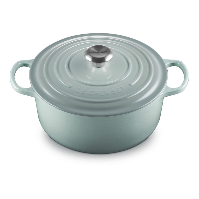 Le Creuset Signature Cast Iron Round Casserole 26cm Sea Salt