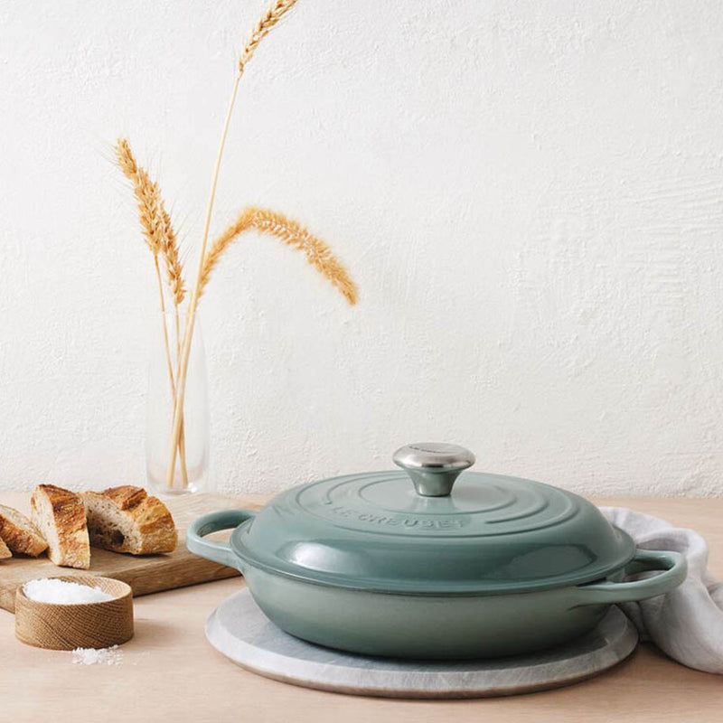 Le Creuset Signature Cast Iron Shallow Casserole 22cm Sea Salt