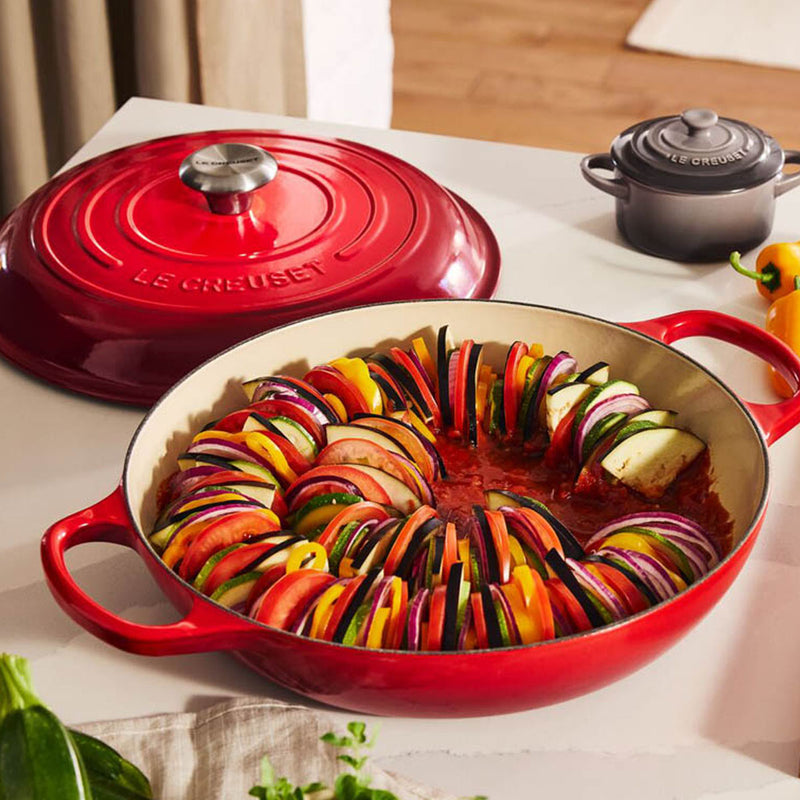 Le Creuset Signature Cast Iron Shallow Casserole 26cm Cerise