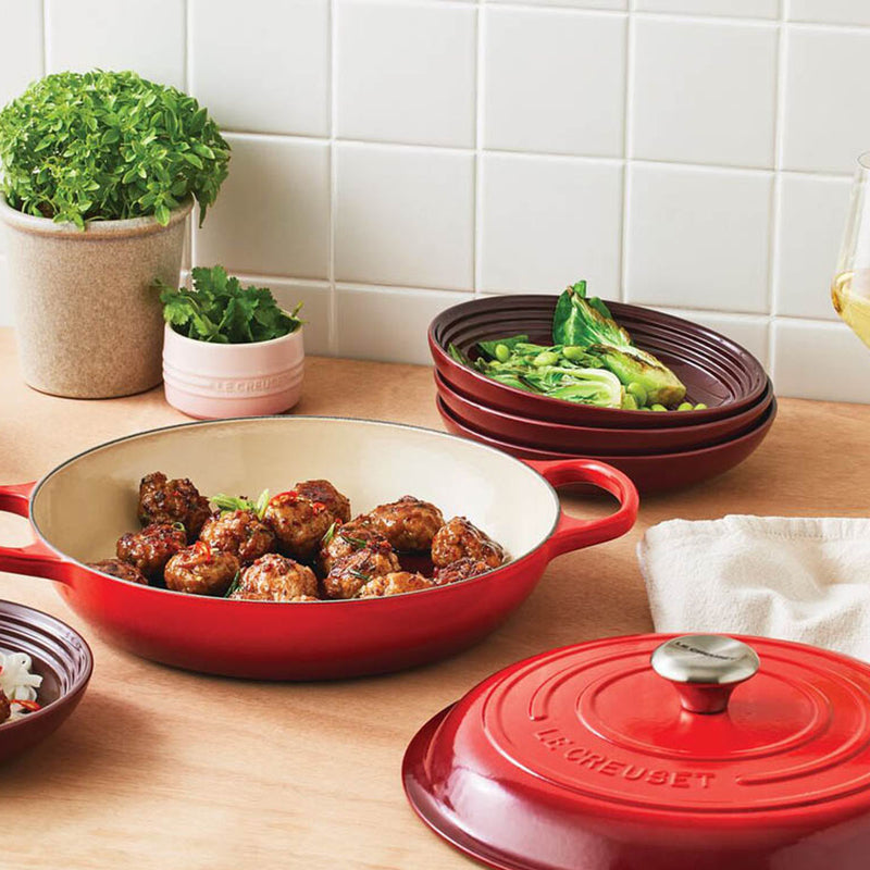 Le Creuset Signature Cast Iron Shallow Casserole 26cm Cerise