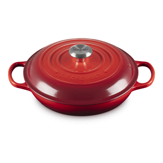 Le Creuset Signature Cast Iron Shallow Casserole 26cm Cerise