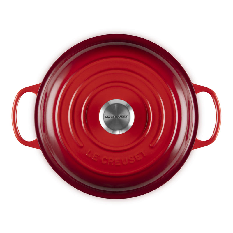 Le Creuset Signature Cast Iron Shallow Casserole 26cm Cerise