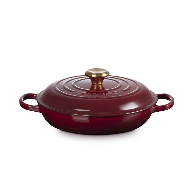 Le Creuset Signature Cast Iron Shallow Casserole 26cm Garnet