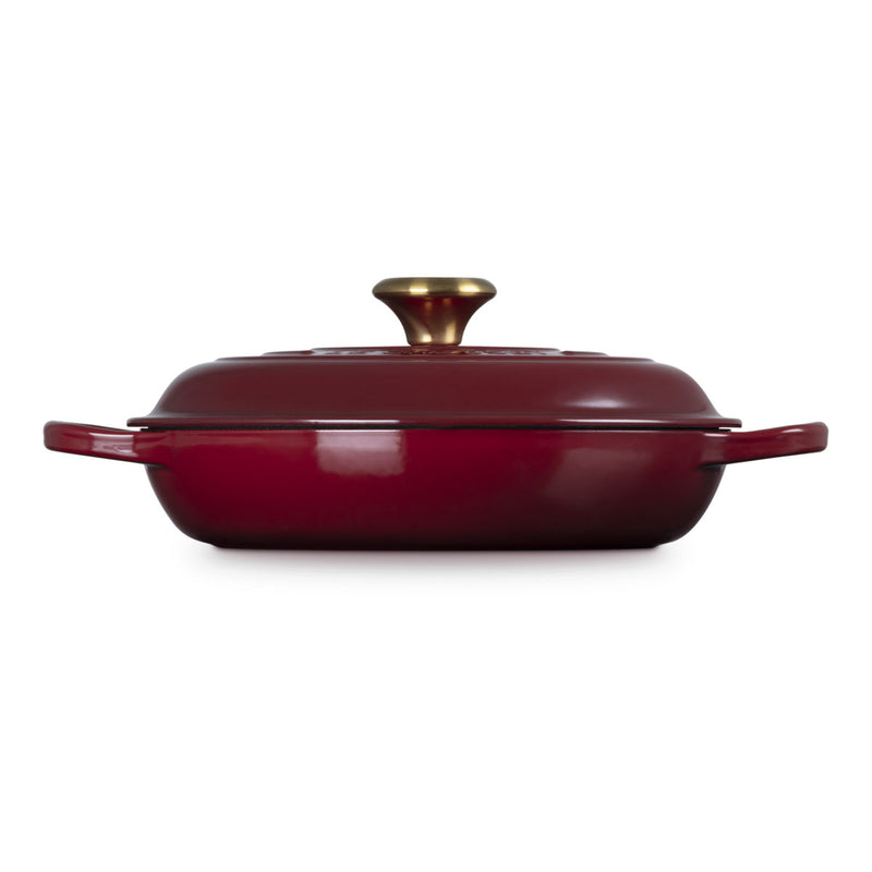 Le Creuset Signature Cast Iron Shallow Casserole 26cm Garnet