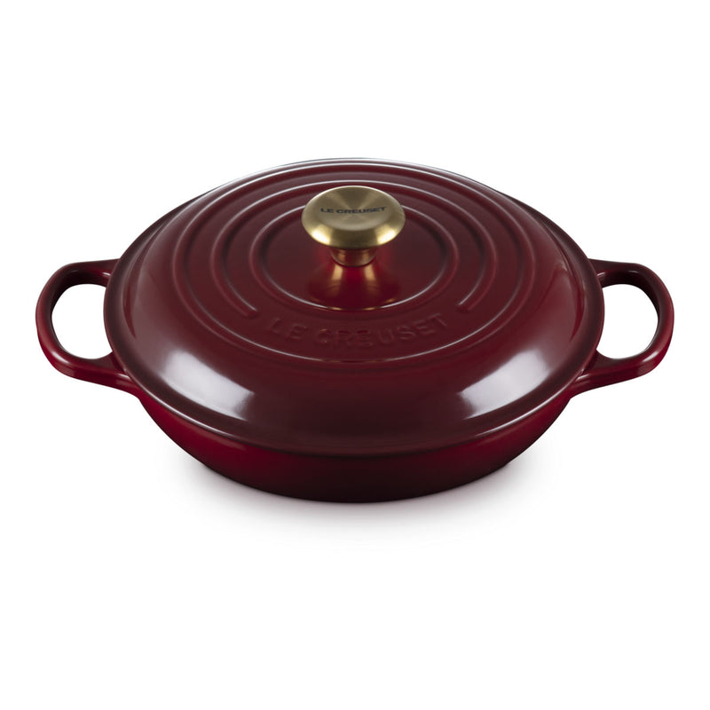 Le Creuset Signature Cast Iron Shallow Casserole 26cm Garnet