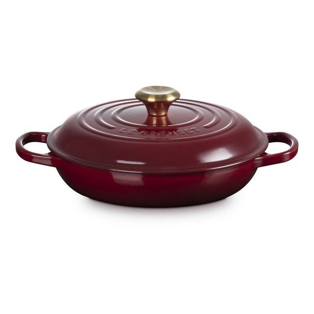 Le Creuset Signature Cast Iron Shallow Casserole 26cm Garnet