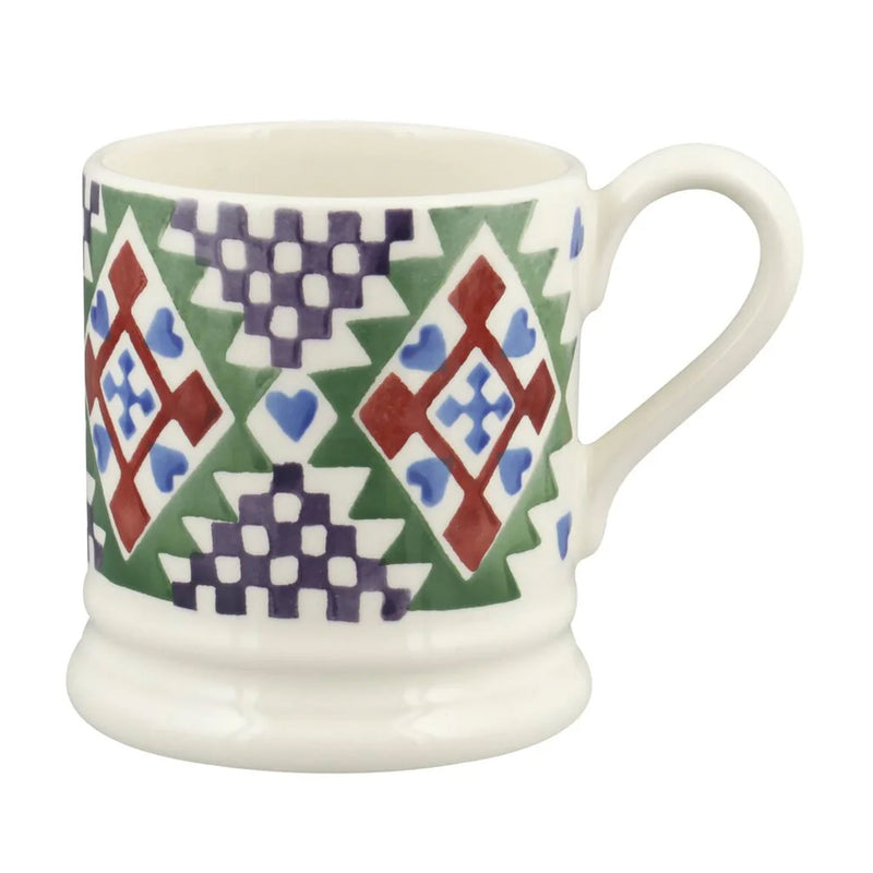 Emma Bridgewater Christmas Quilt Set of 2 1/2 Pint Mugs (Boxed)