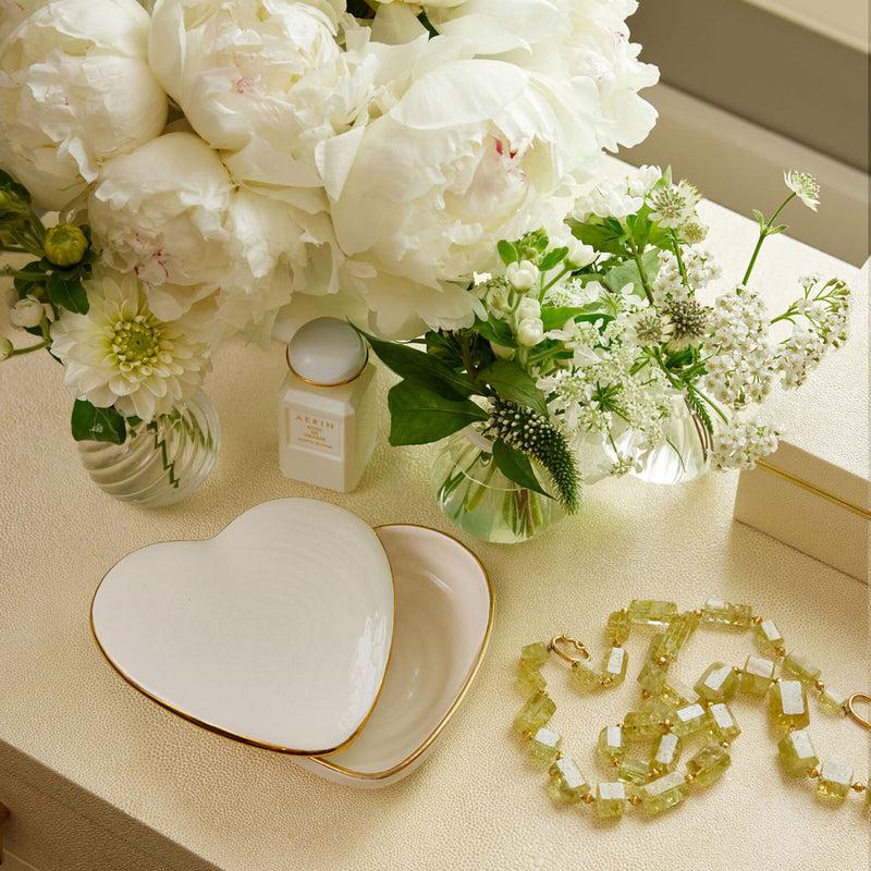 Aerin Heart Box, Cream