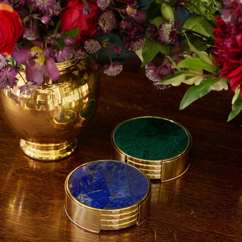 Aerin Lucas Mosaic Coasters, Lapis, Set of 4