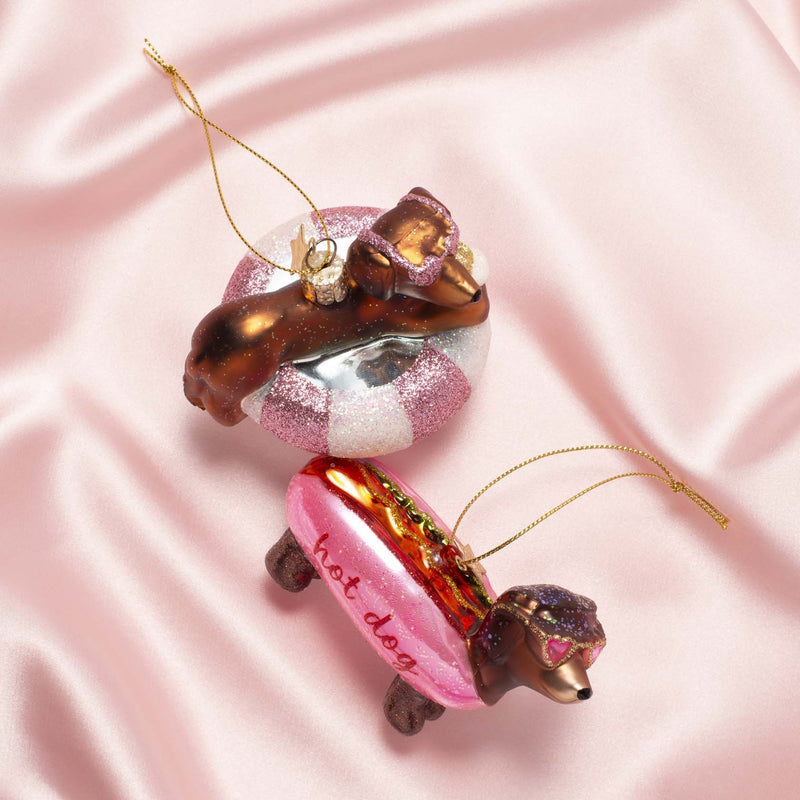 Vondels Dachshund Hotdog Ornament