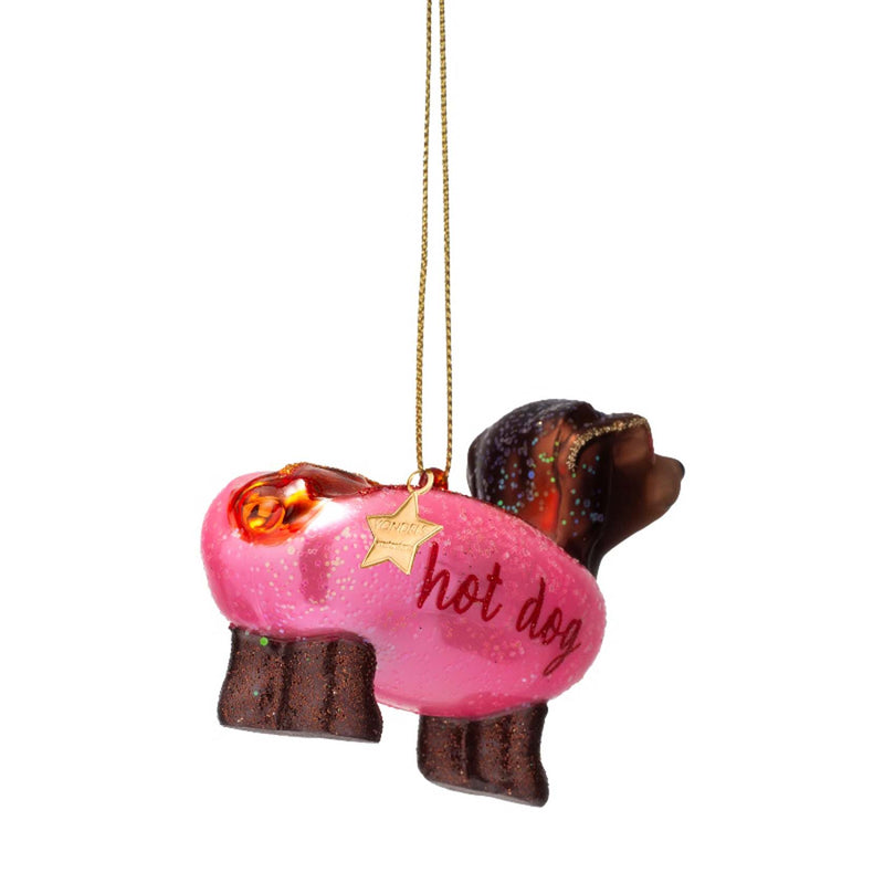 Vondels Dachshund Hotdog Ornament