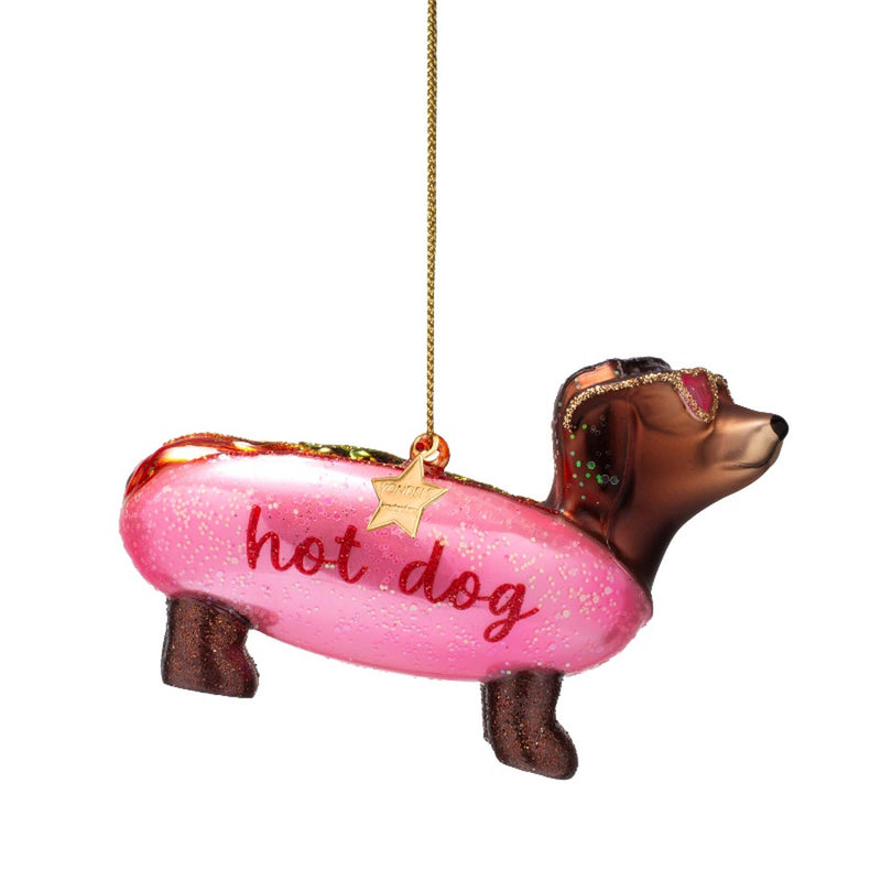 Vondels Dachshund Hotdog Ornament