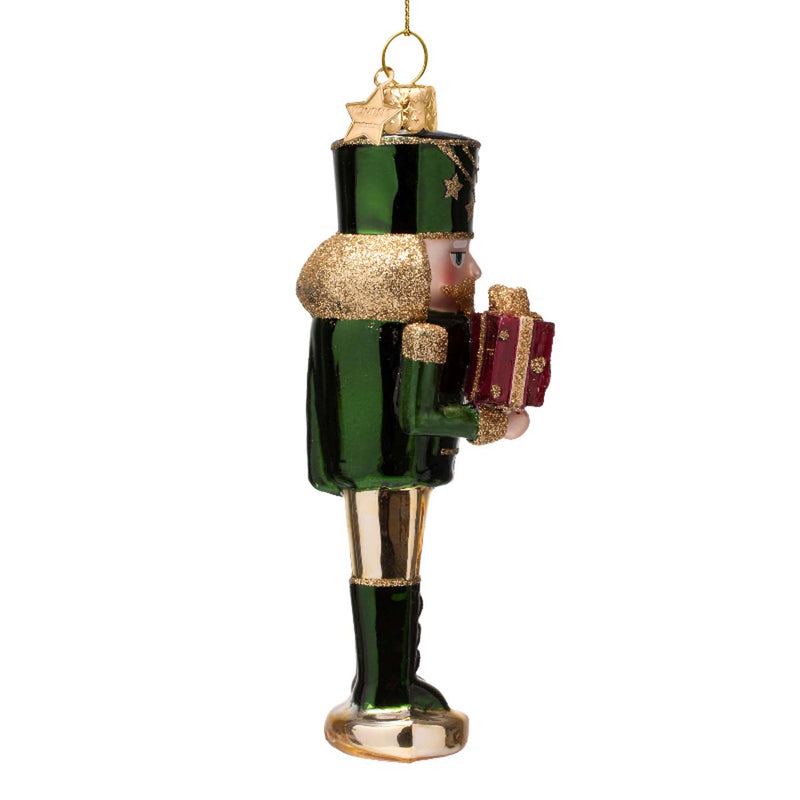 Vondels Night Green Nutcracker Ornament