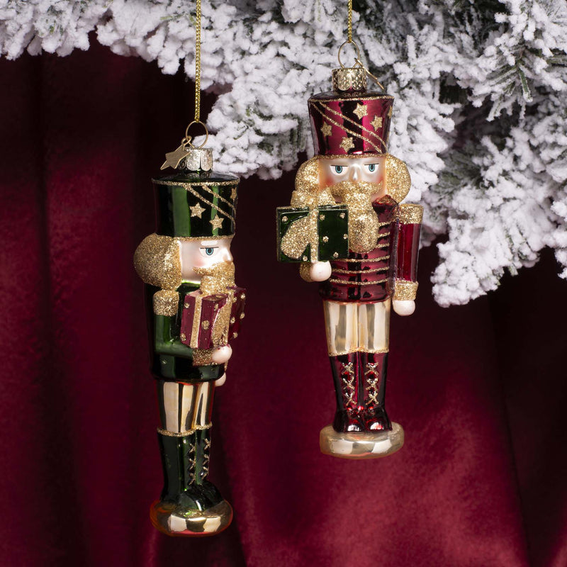 Vondels Burgundy Nutcracker Ornament