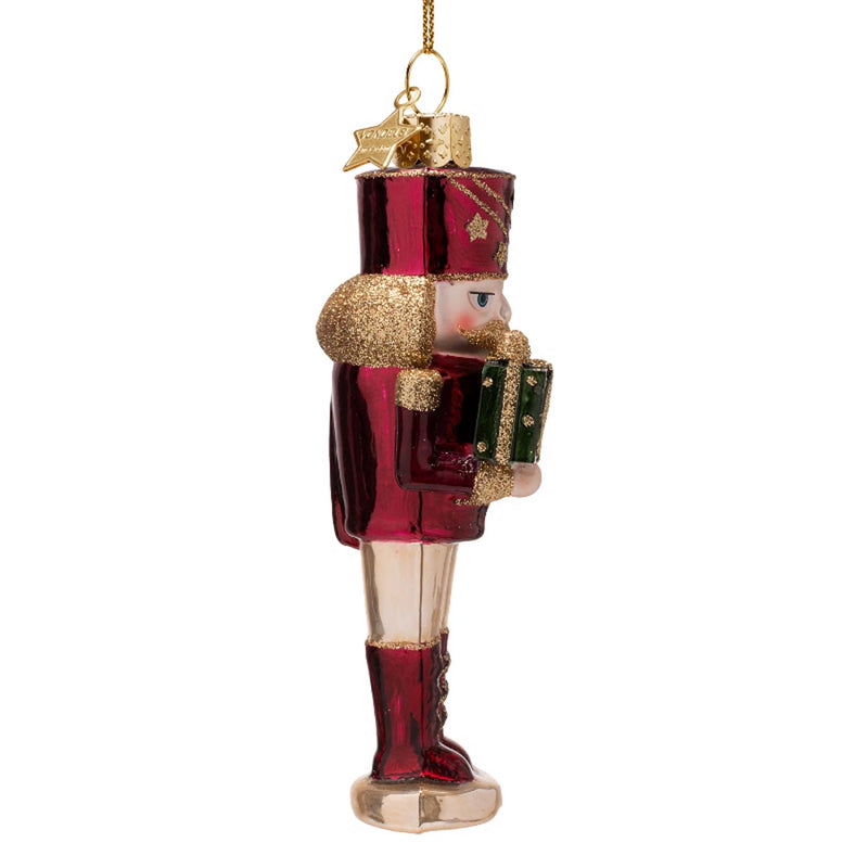 Vondels Burgundy Nutcracker Ornament