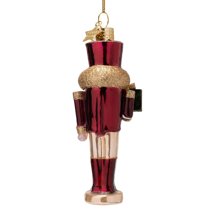 Vondels Burgundy Nutcracker Ornament
