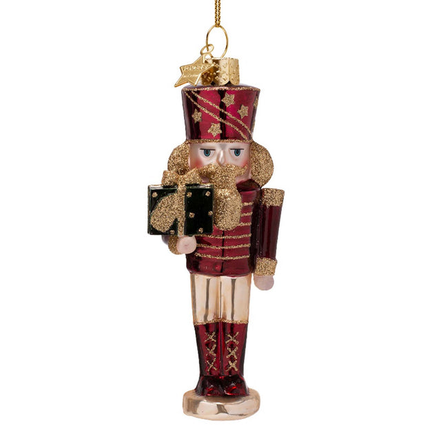 Vondels Burgundy Nutcracker Ornament