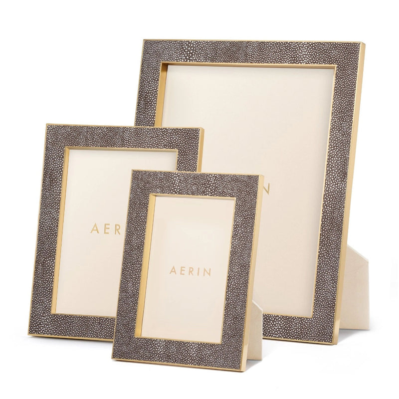 Aerin Classic Shagreen Frame, Chocolate, 4 x 6"