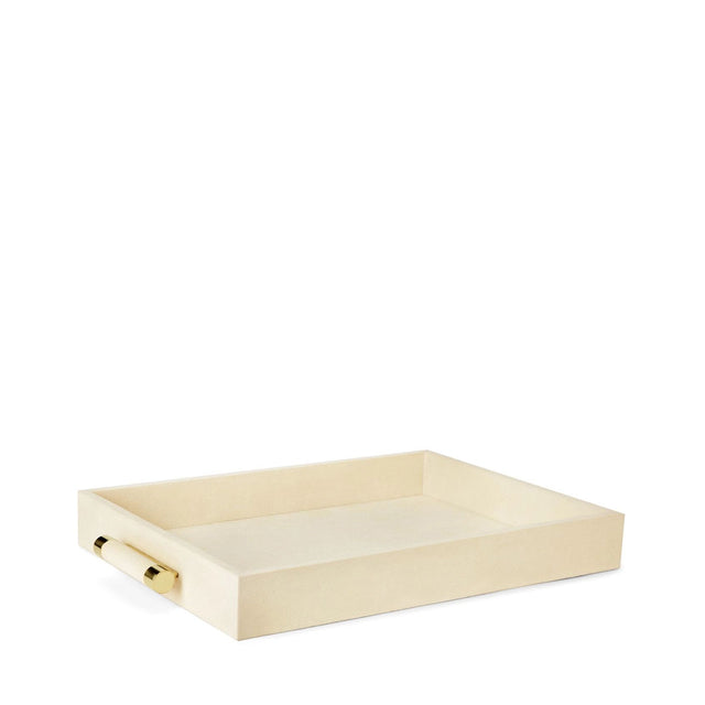 Aerin Classic Shagreen Serving Tray, Cream