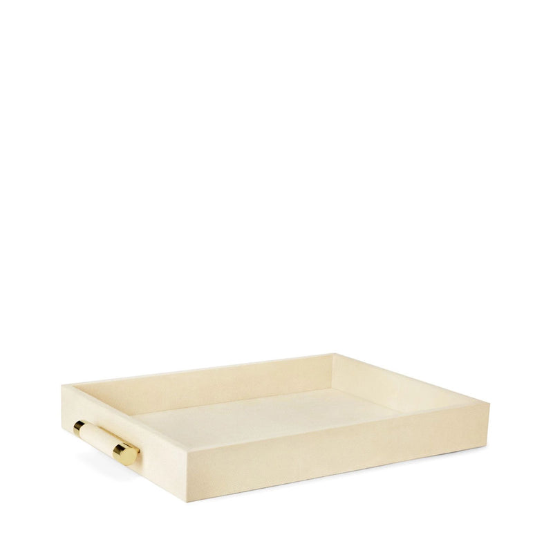 Aerin Classic Shagreen Serving Tray, Cream