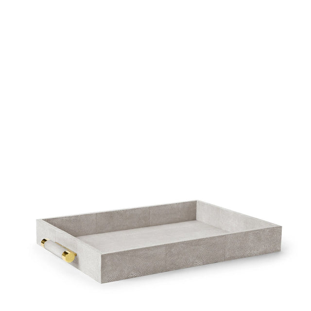 Aerin Classic Shagreen Serving Tray, Dove