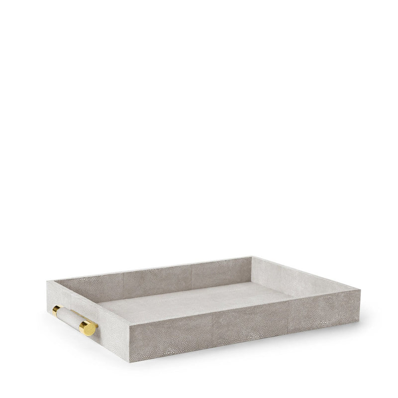 Aerin Classic Shagreen Serving Tray, Dove