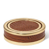 Aerin Classic Croc Leather Coasters, Chestnut, Set of 4