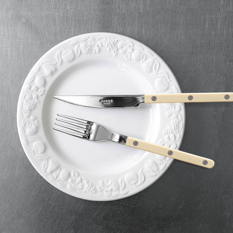 Sabre Bistrot Shiny Solid Ivory  4 Piece Cutlery Set, 040