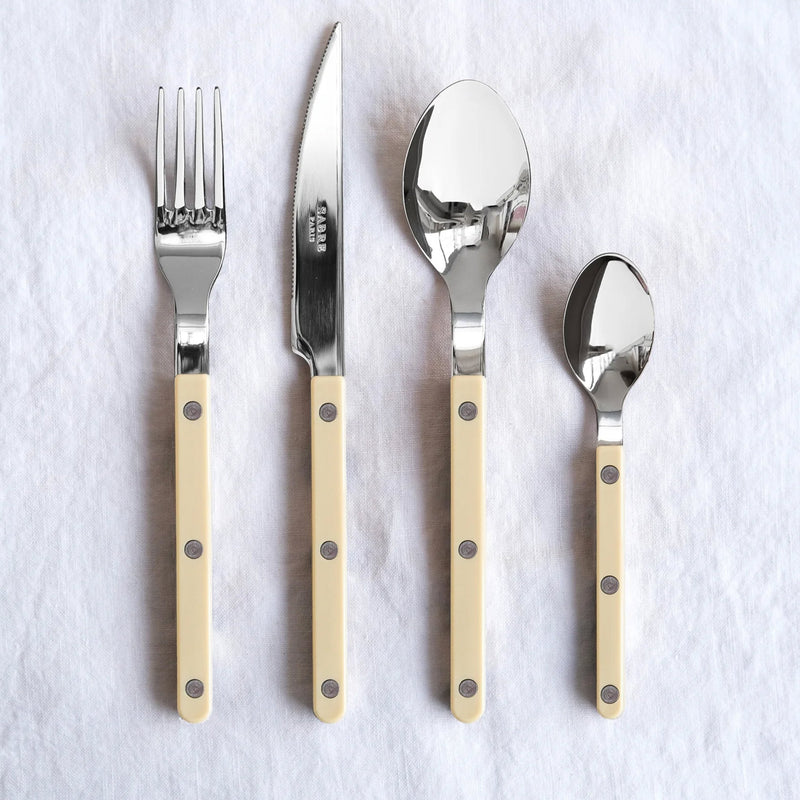 Sabre Bistrot Shiny Solid Ivory  4 Piece Cutlery Set, 040
