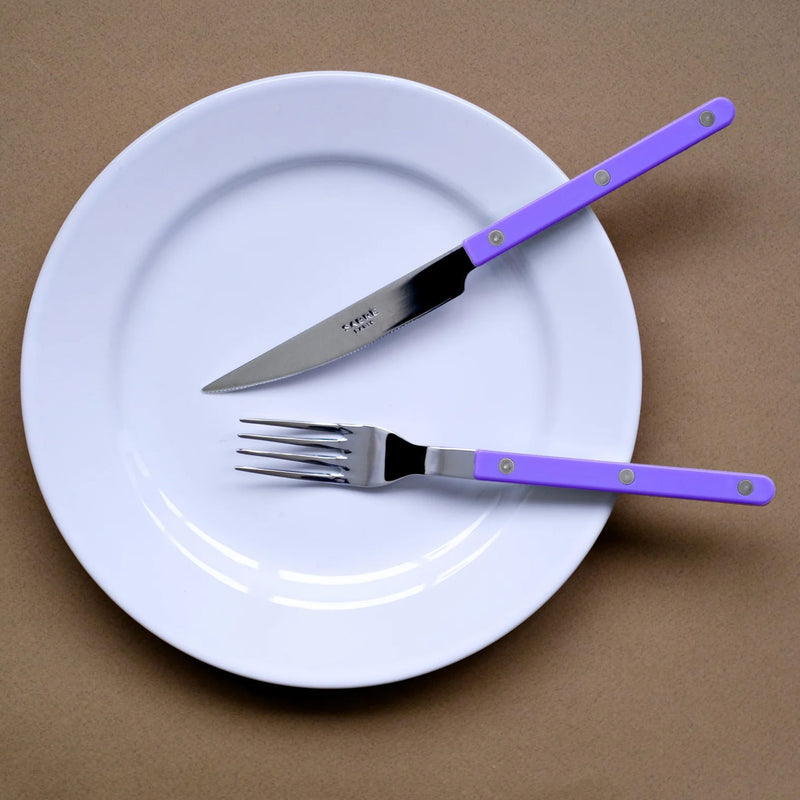 Sabre Bistrot Shiny Solid Purple 4 Pieces Cutlery Set, 033