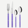 Sabre Bistrot Shiny Solid Purple 4 Pieces Cutlery Set, 033