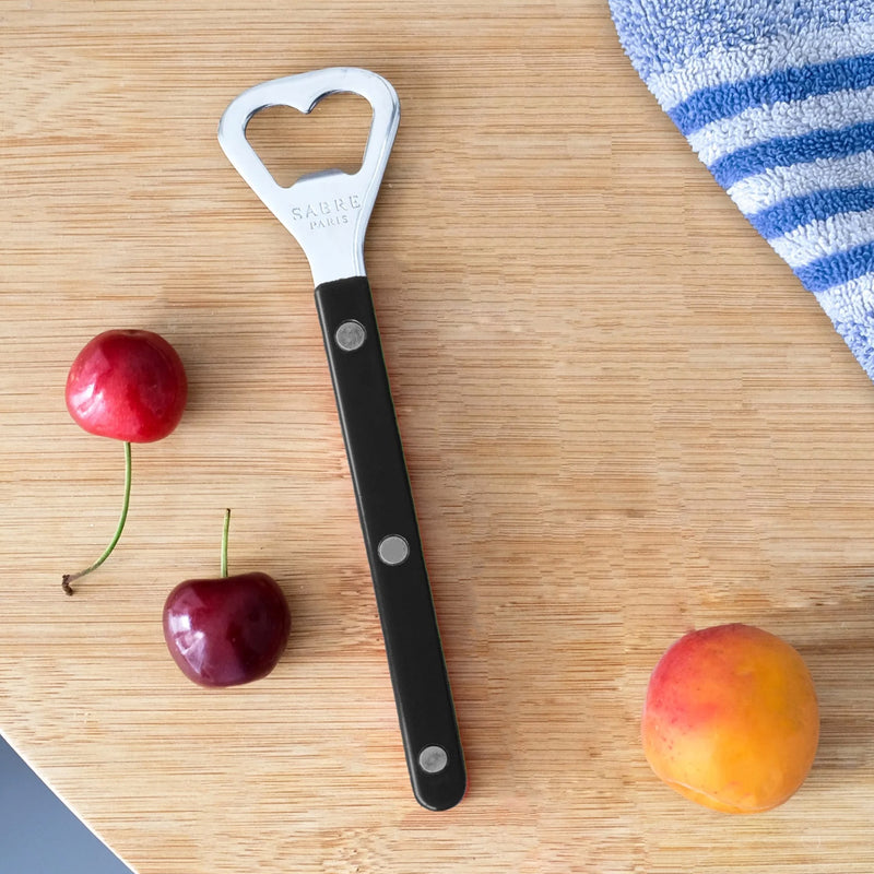 Sabre Bistrot Shiny Solid Black 16cm Bottle Opener