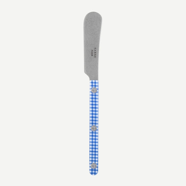 Sabre Bistrot Vintage Gingham Blue 14cm Butter Spreader
